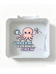 Printed With Octopus "CLEANING UNDERWATER CREM", With Opening Rotator, Universal Flow Guide, Ideal Water Collector, Portable Leak Proof Tray For Washer/Dryer, Non-Slip Waterproof Drip Pan With Raised Edge, Prevents Laundry Room Spills - Multicolor - View 15