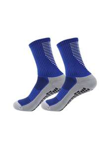 1 Pair Professional Anti-Slip Sports Socks, Mid-Calf Soccer Socks For Boys And Girls Aged 10-18, Suitable For Outdoor Sports - Multicolor - View 21