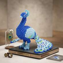 5000pcs Peacock Building Toy DIY Decoration, Home Decor, Suitable For 14+ Years Old Holiday Gift, ABS Material, Christmas And Halloween Special Holiday Gift, Holiday Decoration, Christmas Ornament, Holiday Atmosphere, Decorative Display, Creative Design, Durable Structure, Large Structure, Assembly Kit, Collection Display, Gamer - Multicolor - View 4