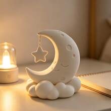 No 3D Printing Night Companion Warm, Star & Moon Decor, Desktop Companion - Star and Moon Warm Home Decor - View 1