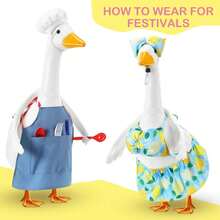 1-2Pcs Poseable Goose Wings For 13-28" Porch Goose,Wavy Edge For Lawn, Patio,Outdoor Statue Decoration - Goose Wing - View 6
