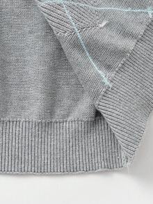 Balabala Baby Girls Knit Cardigan Soft Cozy Sweater For Spring Autumn - Medium Gray - View 8