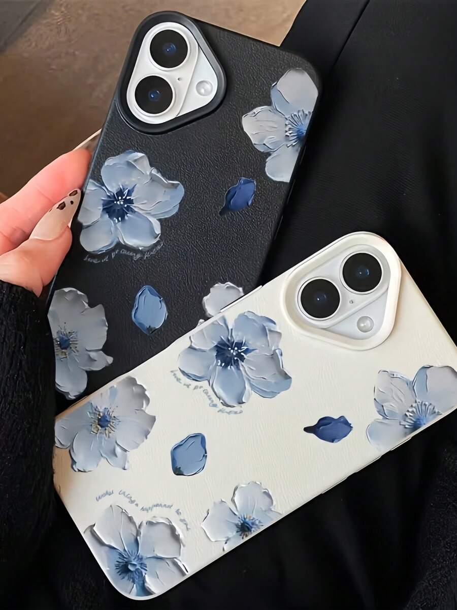 1pc Yellow Duck Phone Case, Textured Faux Leather Pattern, Lychee Texture, Waterproof, Anti-Drop, Anti-Slip, High-End Soft Beige Phone Protective Case, Suitable As Birthday Gift Or Holiday Gift For Friends, Family, Couples, Compatible With Apple Phone Cases 18PROMAX/18PRO/18/17/17PRO/17PROMAX/17Air/16PROMAX/16PRO/15PROMAX - Beige - View 1