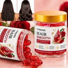 Ytruns Kapsul Essence Perawatan Rambut Mawar 60 pcs, Kondisioner Minyak Rambut Tanpa Bilas, Anti-Frizz, Halus, Memperbaiki Rambut Kering dan Rusak, Essence Ringan Tanpa Bilas, Berkilau dan Lembut, Memperbaiki Ujung Rambut Bercabang, Cocok untuk Semua Jenis Rambut - Kondisioner kapsul - View 2