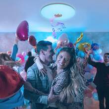 60W LED Deckenleuchte Dimmbar mit Bluetooth Lautsprecher, RGB Farbwechsel, Steuerbar per Fernbedienung und Smartphone-App, für Wohnzimmer, Küche, Kinderzimmer - 72,0 Watt - Übersicht 9