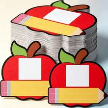 Classroom Name Tags With Photo Space, Photo Nameplate Labels, Back To School Apple Classroom Decor, Bulletin Board Decorations, Desk Name Tags (Includes Adhesive Dots) - A - View 4