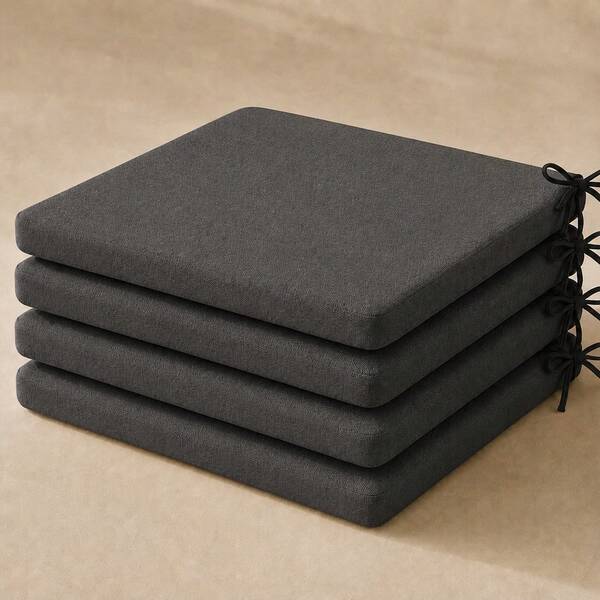 4 Peças, Almofadas de Assento 40 x 40 cm para Cadeiras de Jantar, Cozinha e Pátio, Fabricadas na Turquia