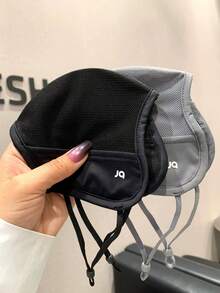 1pc Women's Solid Color Mesh Patchwork Face Mask, Washable And Reusable, Suitable For Cycling, Hiking, Daily Wear - Multicolor - View 6