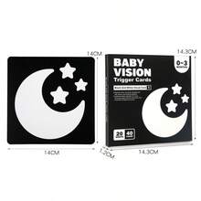 Black And White Visual Training Cards For Infants 0-3 Months, 3-6 Months, 6-12 Months, Newborn Baby Vision Development Cards, Vision Tracking Cards - Black and White - View 10