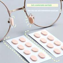 5pcs/1pc Soft Nose Pads - Anti-Slip Design, Replaceable Anti-Slip High Pressure Nose Pads For Glasses And Fashion Eyewear, Anti-Slip Nose Pads Glasses Heightening Nose Pads, Eyewear Accessories, Super Soft EVA Foam Glasses Nose Pads | 1.5mm Anti-Slip Anti-Crease | Pressure Relief Bridge Pads | Self-Adhesive, Suitable For All Glasses - View 5