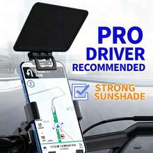 Phone Sun Shade, Foldable Multi-Angle Phone Sun Shade, Anti-Glare Design - Universal, Dashboard Phone Sun Shade, Prevents Phone Overheating, Suitable For Outdoor Activities, Car Interior, Cycling, Camping And Travel - A - View 13