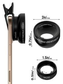 Outdoor Camping Single-Lens Phone Clip-On Lens, High-Definition Wide-Angle Macro Lens, MINI Lightweight Magnifier, Outdoor Travel Accessory, Holiday Gift, Suitable For Camping, Travel, Photography - Multicolor - View 7