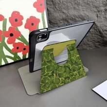 綠金花卉印花 360 度旋轉平板保護殼，附筆槽，兼容 iPad 11"(A16) 10.9/10.2/Air 5th Gen/10th Generation/Air 13/Air 11，自動休眠/喚醒功能，兼容小米 5/5PRO/6/6PRO/7/7PRO，兼容 OPPO Pad，兼容華為 MatePad，兼容 Vivo Pad，兼容榮耀 Pad，兼容聯想 Pad - 彩色 - 查看 5