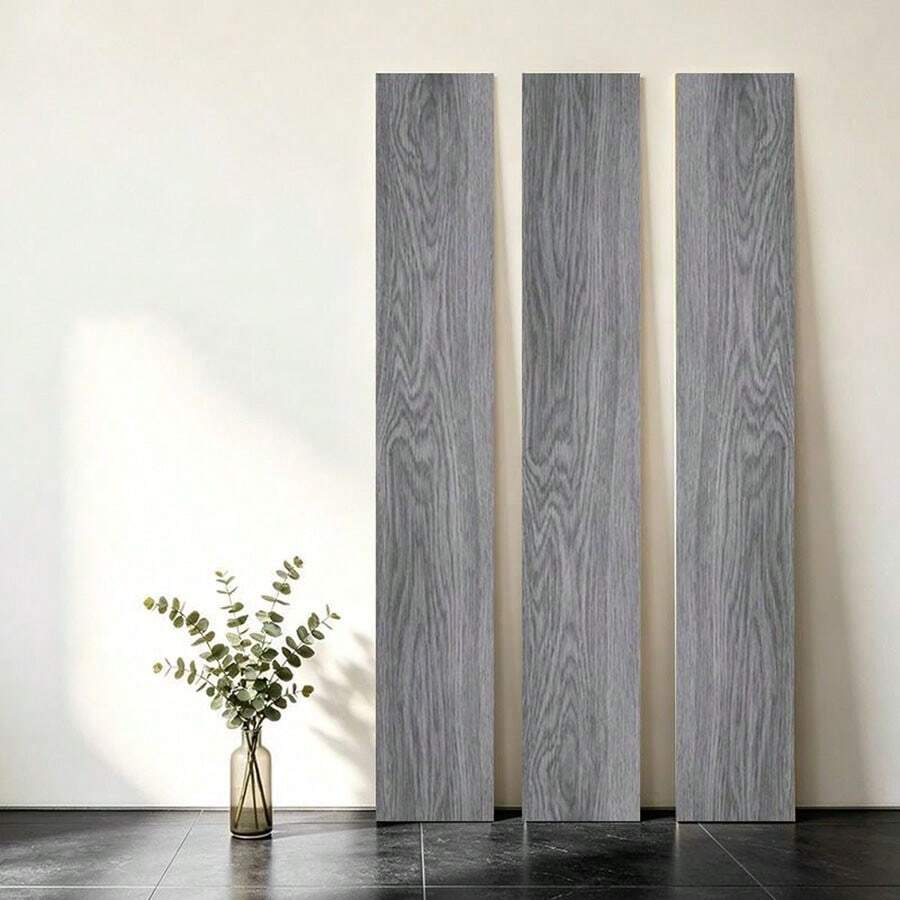 15PCS Wood Grain PVC Floor Stickers Self-Adhesive Cement Floor Direct Laying Flooring Leather Thickened Wear-Resistant Waterproof Anti-Slip Renovation Floor Stickers - Floor Stickers 15pcs - View 1