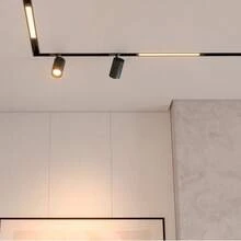 Kit 3 Conectores de Trilho Spot 90º Eletrificado em L União para Trilhos de Iluminação Andeli Preto - L - Visão 5