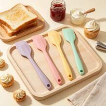 Raspador de silicona de una pieza suave para el hogar, raspador de limpieza multifunción, raspador de grasa de cocina, herramienta de limpieza de tabla de cortar, utensilio de cocina para hornear, color aleatorio - A - Ver 17