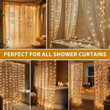 LED Curtain String Lights Battery Powered 8 Mode Lighting Festoon Wedding Party Fairy Light Christmas Decoration For Home Room Garden - AA Battery Box Curtain Light - View 12