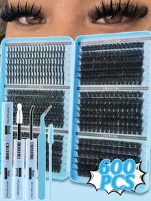 CMAYOME 600/684/708/720pcs D-Curl False Eyelashes, Includes 10D-150D Different Lengths And Pointed Single Eyelashes, Suitable For Various Eye Makeup Styles, Beginner-Friendly, Eyelash Clusters, High Cost-Performance - Multicolor - View 12