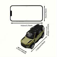 C C A Model Mobil Land Rover Defender Modifikasi Skala 1:43, Bodi Paduan Logam, Dua Pintu Samping Dapat Dibuka, Penggerak Tarik Mundur, Mobil Modifikasi DIY dengan Aksesoris, Mainan Anak Laki-laki dan Perempuan untuk Koordinasi Tangan dan Kemampuan Kognitif, Hadiah Halloween, Natal, Ulang Tahun - MultiWarna - View 2