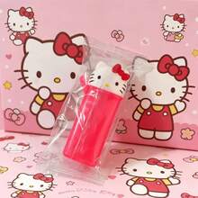 SANRIO-KT Cat Portable Cotton Swab Floss Toothpick Storage Box Flip Lid Mini Travel Organizer Case Cute Small Item Container Suitable For Bag Pocket - Multi-color - View 8
