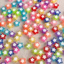 120pcs Multicolor In‑Color Five‑Pointed Star Acrylic Through‑Hole Loose Beads For DIY Bracelet Phone Charm Hair Ornament Handmade Craft Supplies - Multicolor - View 2