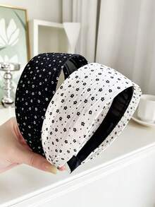 1pc Women's New Chinese Style Embroidered Flower Hairband, Retro Style Wide Headband, Summer Tiaras Valentine's Day,Hairband,Hair Hoop,Hair Accessories Beauty Home Bedroom Decor - Multicolor - View 15
