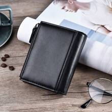 CAIBAOLAI Women's RFID Zipper Credit Card Wallet PU Leather Coin Purse Snap Button Tri-Fold Unisex Wallet,Wallets For Man - Multicolor - View 6