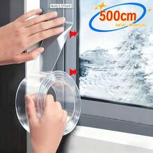 1 Roll 500cm Long Sealing Tape - 1 Roll, 1.57 Inch Wide, Strong Adhesive Window Insulation Film - Windproof, Waterproof, Damage Free Sealing Strip, High Viscosity, Provides Warmth Protection In Winter - 500 cm / 196 Inches - View 2