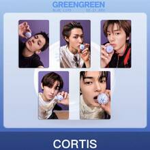 5pcs CO RTIS GREENGREEN Album Bluelips Lip Balm Photocard Blue Lips Photocard - MultiWarna - View 2