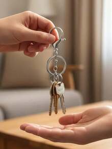 30pcs Stainless Steel Key Rings - Multi-Functional Car And Bag Accessories Hooks, Suitable For DIY Handmade Projects Fashionable Keychains - Keychain - View 7