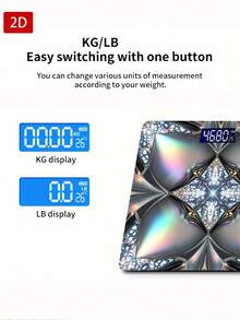 Precision 2D Flat Electronic Scale LED Display Household Weight Loss Electronic Scale - A - View 6
