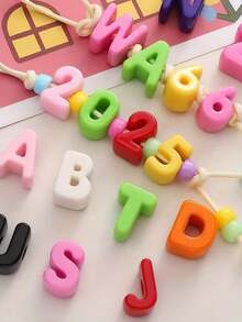 100/30/20/15pcs Keychain Paracord With Acrylic Letter Beads, Jewelry Making Kits, Large Hole Solid Color Letter/Number Beads, Creative Name Decoration Ideal For Jewelry Making, Bracelets, Necklaces, Mobile Phone Decorative Chain, Jewelry Additions - Multicolor - View 5