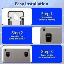 2PCS Invisible Adhesive Laptop Stand, Foldable Portable Height-Increasing Bracket, Keyboard Cooling Foot Pad Support - A - View 4