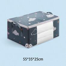 Túi đựng búp bê cho trẻ em, thiết kế vải gấp gọn dung tích lớn có cửa sổ trong suốt, giỏ đựng quần áo và chăn cho bé, túi đựng đồ mẹ và bé cầm tay dùng cho tủ quần áo gia đình - Nhiều màu - Xem 11