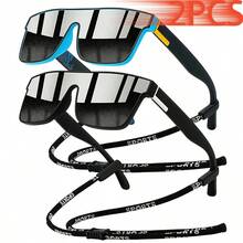WSZ 2PCS Fashion Glasses With Chain Straps Offering Variety Of Color Unisex Accessories Are Suitable For Driving Travel Vacations And Outdoor Activities - GL-2PCSF766 - View 5