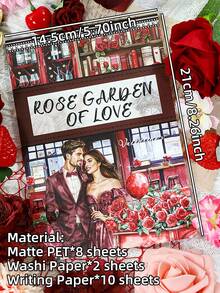 DanSoul 20 Sheets Large Size Romantic Valentine's Day Theme Adult Planner Stickers, Pre-Cut 3 Materials Waterproof Matte PET And Paper Sticker Set, Aesthetic Scrapbook DIY Handmade Art Project Material - Journaling Stickers - View 12