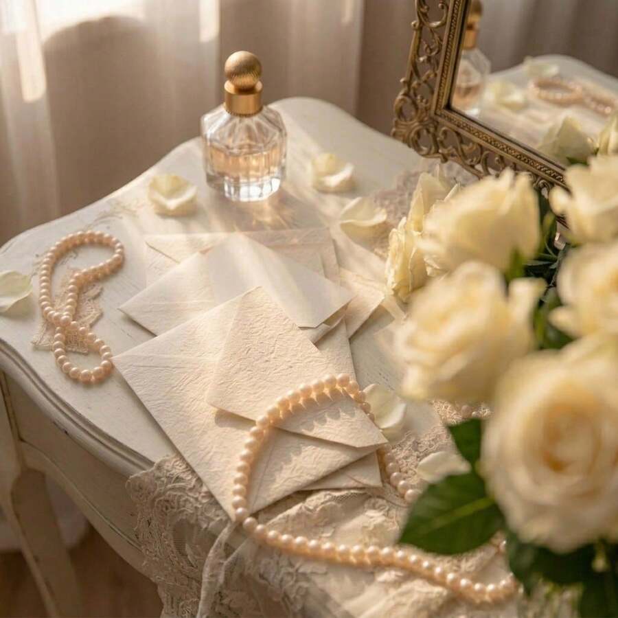 50/20/10pcs Cream Tree Pattern Envelopes (16.5*11cm(6.5*4.33in) Cream Embossed Envelopes, Suitable For Wedding Invitations, Business Invitations, 15th Birthday Handwritten Letters, Love Letters, Postcards, Holiday Cards - View 1
