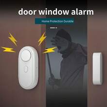 Wireless Door Alarm - Remote Controlled Alarm (Optional: With Or Without Remote Control) - Window Open Alarm - Home Security Sensor - Pool Alarm - Multi-Function, Magnetic Contact Doorbell/Pool Gate Alarm/Fridge Door Alarm/Forced Entry Alarm - White - View 6