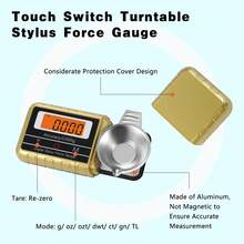 1pc New Upgraded Digital Pointer Touch Pen Pressure Gauge, 0.01g_5.00g, With Orange LCD Backlight Pointer, With 5g Weight And Leather Case, For Precise Phone Tracking - Multicolor - View 2