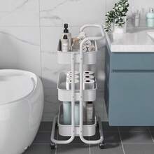3 Tier Storage Trolley Cart On Wheels Kitchen Bathroom Laundry Narrow Space Rack - View 4