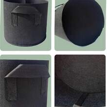 1pc Heavy Duty Square Planter Bag (42.5L / 11 Gallon) – Lightweight And Durable, Made Of Non-Woven Fabric; Suitable For Indoor And Outdoor Use, Perfect For Growing Vegetables And Flowers. - Black - View 10