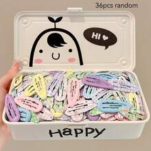 100/60/36/24/12pcs Multi-Color Printed Hair Accessories Set, Y2K Style Sweet & Cute Hair Clips, Daily Essential - Multicolor - View 14