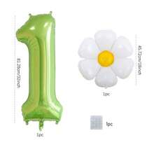 Green And White Daisy Party Balloon Set For Birthday Parties Photo Booth Props Anniversary Celebrations Holiday Decorations Outdoor Events Backdrop Walls And Photography Backgrounds - View 7