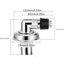 1pc Washing Machine Floor Drain Elbow Connector, Anti-Overflow Anti-Odor Sewer Pipe Adapter, 90 Degree Curved Drainage Pipe Sealing Joint, Suitable For Laundry Room Bathroom Washing Machine Drainage Accessories - Multicolor - View 8