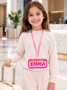 1pc Personalized 3D Printed Campus Name Tag, Customizable With Your Own Name, Classroom Management Tool, Back To School Gift - Multicolor - View 3