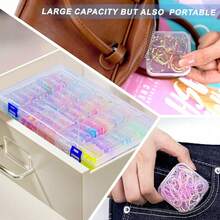 Bead Storage Box, Small Transparent Plastic Storage Box With Hinged Lid And Labels, Craft Storage Box For Bracelets, Jewelry, Diamonds, Clay Beads, Screws, Seeds, Small Parts Mini Box - Multicolor - View 9