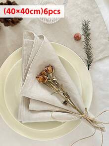 2/6/12pcs Spring/Summer Lightweight Solid Color Absorbent Cloth Napkins, Washable And Reusable, Suitable For Restaurant, Kitchen, Wedding, Banquet Decoration, Daily Home Decor - Multicolor - View 26