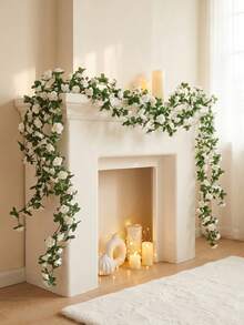 1/6/12pcs Wedding Aisle Chair Back Decor Flowers, Rose Wedding Chair Back Flowers With Leaves And Ribbon, Suitable For Wedding Ceremony Decoration, Long Chair Back Flowers - Multicolor - View 11
