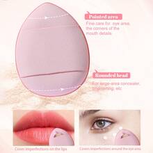 45Pcs All‑In‑One Makeup Tools Set,25Pcs Makeup Brushes,3Pcs Makeup Sponges,6Pcs Mini Makeup Sponges,6Pcs Finger Powder Puffs,3Pcs Triangle Powder Puffs,1Pc Brush Cleaning Bowl,1Pc Eyelash Curler - Multicolor - View 5
