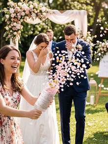 Multi-Color Paper Confetti Poppers, White Confetti, Party Atmosphere Maker, Suitable For Birthday/Wedding/Valentine's Day/Bachelor Party Celebrations Confetti Cannon, Streamer Poppers - Confetti Cannon - View 6